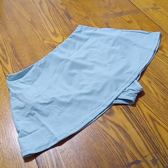 Andie The Skirt Glossy Eco Nylon Cabana Blue Medium NWT - Picture 2 of 8